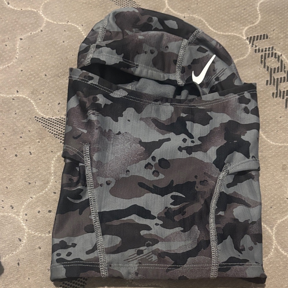 Nike Kids Camo Face Mask - Black and Gray